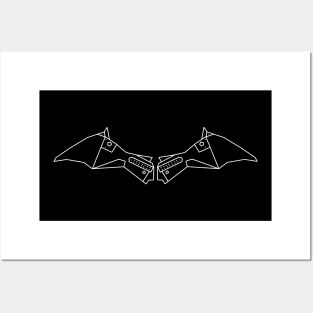 The Bat Man Logo (Transparent) Posters and Art